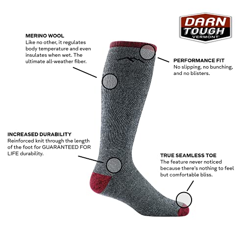 DARN TOUGH (Style 1955) Men's Mountaineering Hike/Trek Sock - Smoke, Large