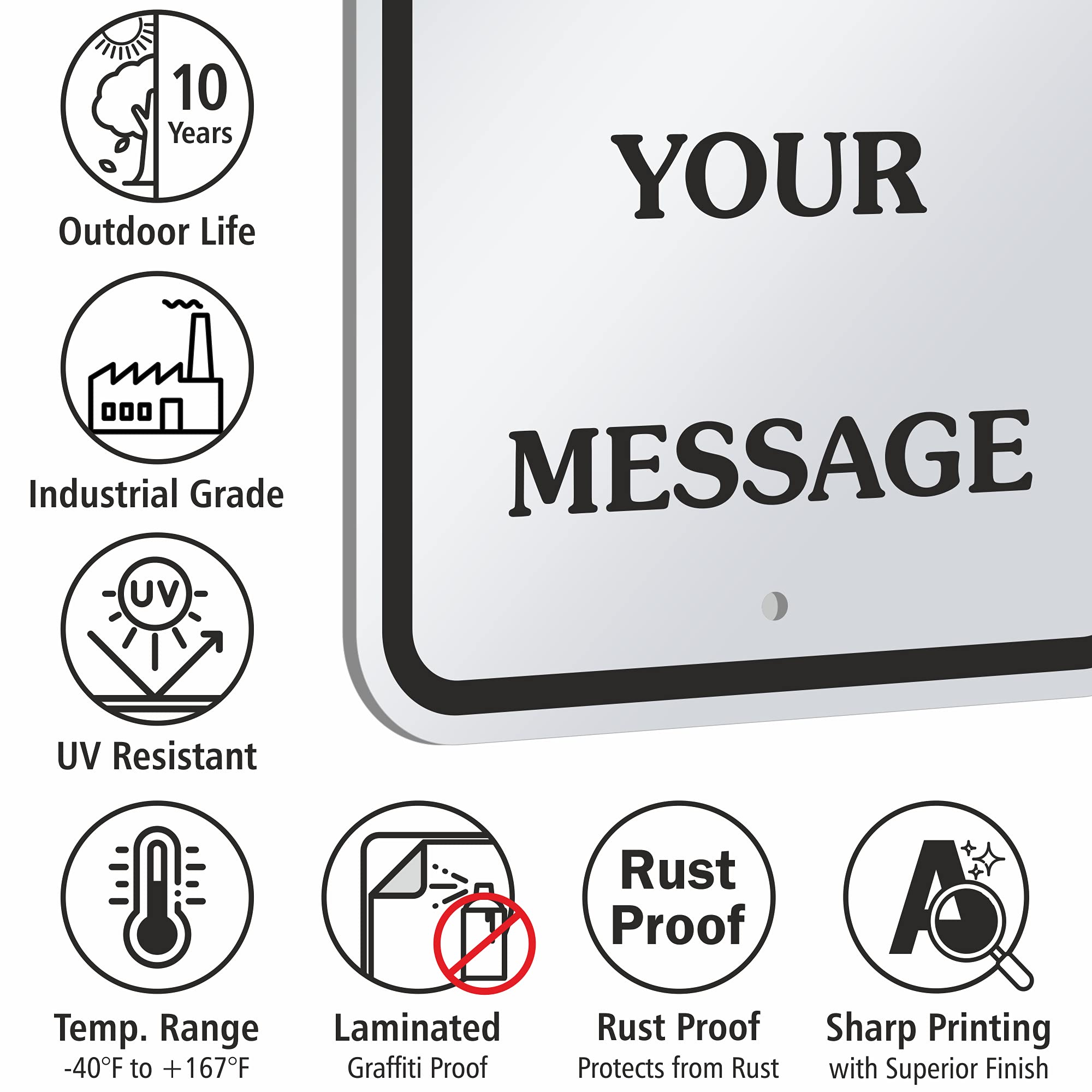 "Add Your Own Message" Customizable Sign By SmartSign | 12" x 18" Aluminum