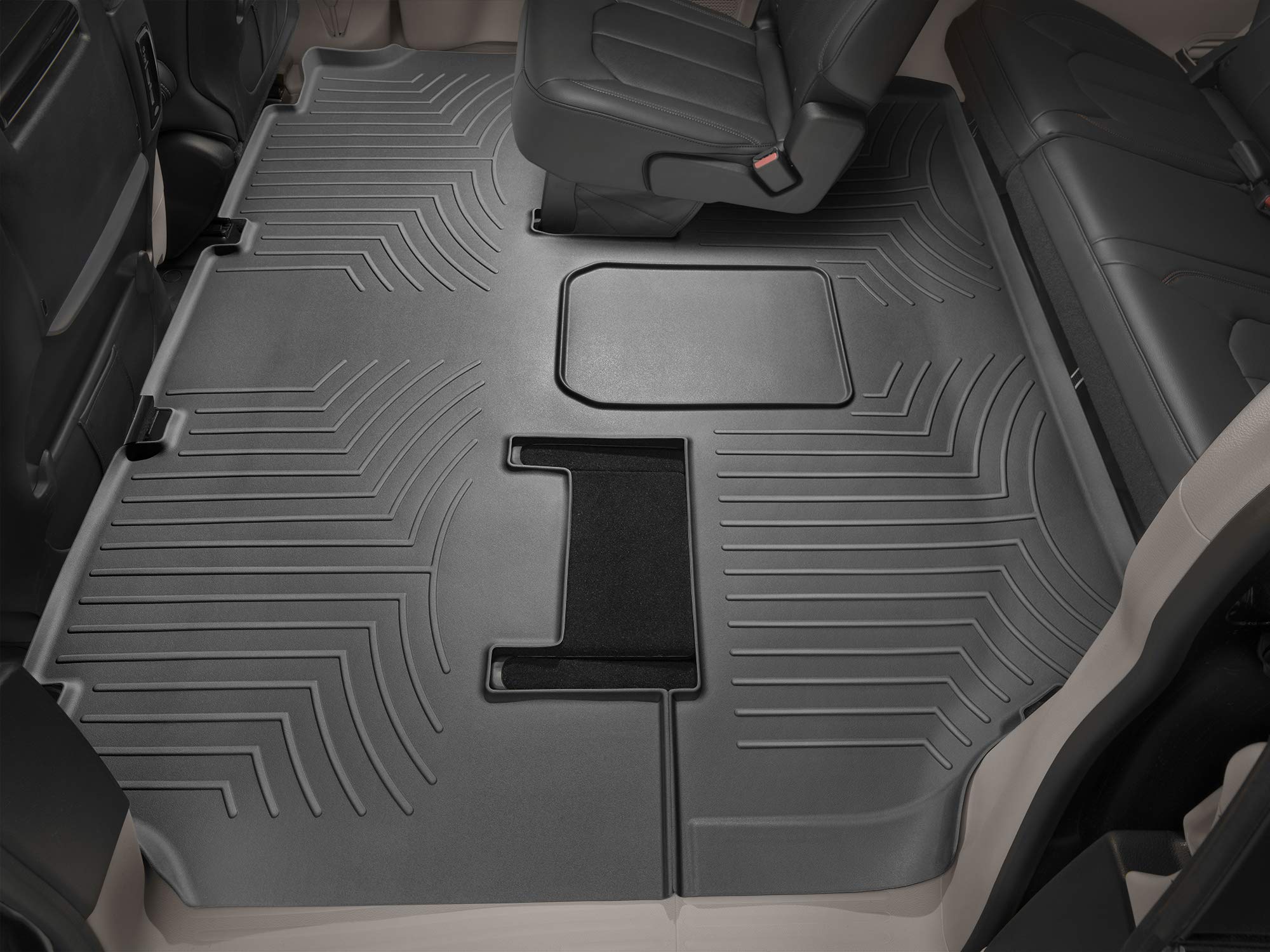 WeatherTech Custom Fit FloorLiner for Chrysler Pacifica -One piece - 2nd and 3rd row coverage (Black)