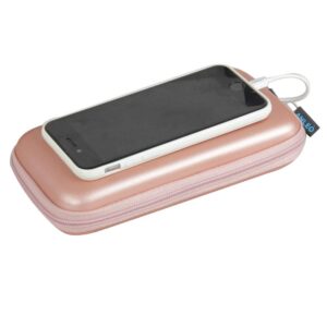 Anleo Hard EVA Travel Case for POWERADD Pilot 4GS 12000mAh / Uni-Yeap 11000mAh External Battery Charger Power Bank Color: Rose Gold