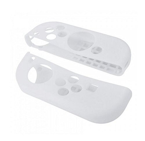 Silicone Protective Skin Soft Shell Case Cover for Nintendo Switch Joy-Con Controller Skin Clear-White