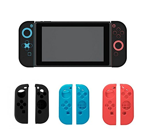 Silicone Protective Skin Soft Shell Case Cover for Nintendo Switch Joy-Con Controller Skin Clear-White