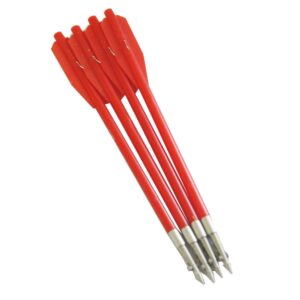 Jiexi Hwyp 4 Fishing Bolts for 50 to 130 Pounds Crossbow & 3 Fishing Line Wheel Pack of 1 (red)