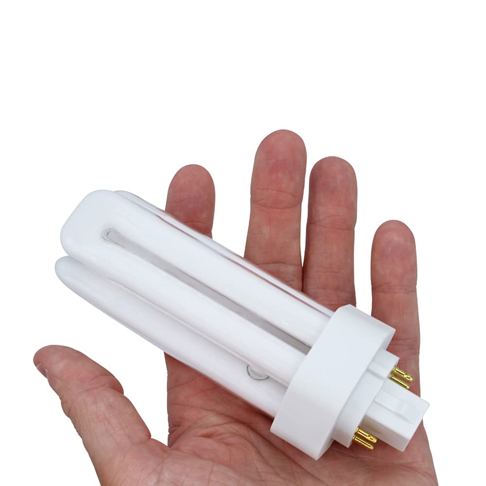 Technical Precision 32W Bulb Triple Tube Compact Fluorescent Light Bulb Replacement for Panasonic FHT32E35 Light Bulb T4 4 Pin CFL Bulb with GX24Q-3 Base - 3500K Neutral White - 2400 Lumens