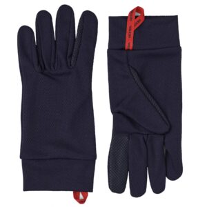 hestra touch point dry wool liner - machine washable, touch screen compatible liner for additional layering or as a thin glove - navy - 9