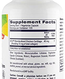 Healthy Origins UC-II, 40 mg - Premium Collagen Supplement for Joint Health, Mobility & Flexibility - Undenatured Type II Collagen - Gluten-Free & Non-GMO Supplement - 120 Veggie Caps