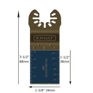 XXGO 20 Pcs Bi Metal Oscillating Tool Blades Compatible with Bosch, Chicago, Craftsman, Dremel, Fein, Harbor Freight, Makita, Milwaukee, Porter Cable, Ridgid, Ryobi, Rockwell XG2020