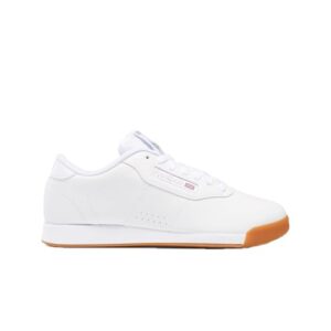 reebok women's princess wide fashion shoes,white/gum, 8