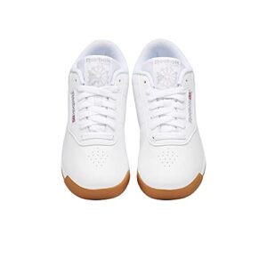 Reebok Women's Princess Wide Fashion Shoes,White/Gum, 8