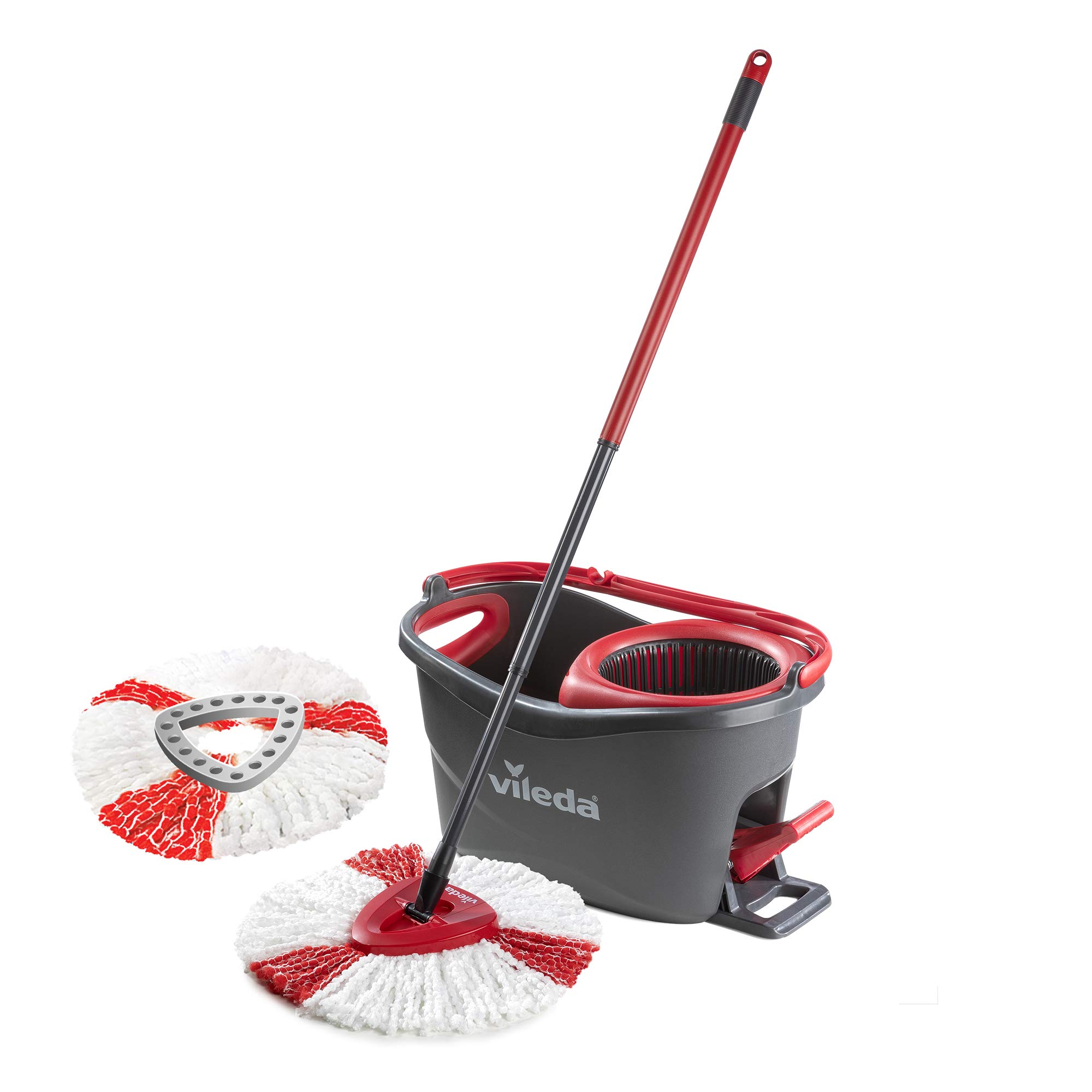 Vileda Turbo Microfibre Mop and Bucket Set with Extra 2-in-1 Refill