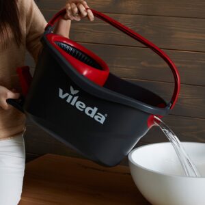 Vileda Turbo Microfibre Mop and Bucket Set with Extra 2-in-1 Refill