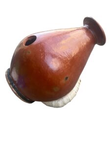 udu clay drum with goat skin (udu)