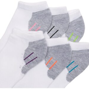 Hanes womens 6-pair Comfort Fit No Show athletic socks, White, 5 9 US