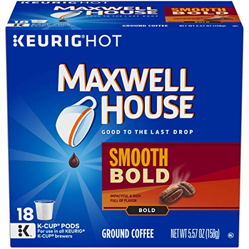 MAXWELL HOUSE Smooth Bold, K-CUP Pods Coffee, 18 Count