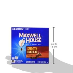 MAXWELL HOUSE Smooth Bold, K-CUP Pods Coffee, 18 Count