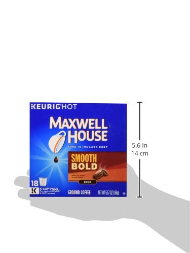 MAXWELL HOUSE Smooth Bold, K-CUP Pods Coffee, 18 Count