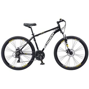 Schwinn GTX Elite Comfort Adult Hybrid Bike for Men and Women, Dual Sport Bicycle, 700c Wheels, 18-Inch Step-Over Aluminum Frame, 24-Speed Trigger Shifters, Mechanical Disc Brakes, Black/Yellow