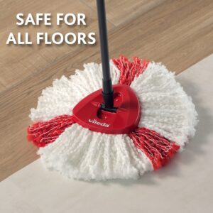 Vileda Turbo 2-in-1 Microfibre Mop Refill Head, 16.5 x 30 x 22 cm, Red