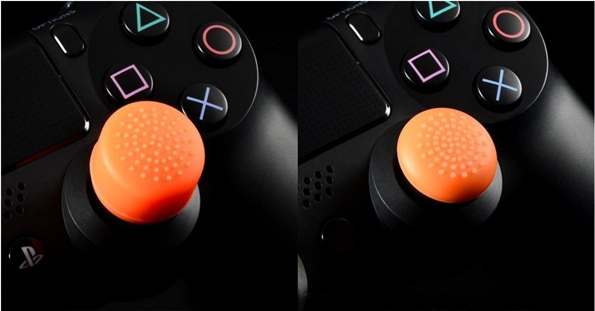 Pack of 8 pcs Analog Controller Gamepad Raised Antislip Thumb Stick Grips Thumbsticks Joystick Cap Cover for PS5, PS4, PS3, Switch Pro, Xbox one, Xbox 360, Wii U, PS2 Controller (Orange)