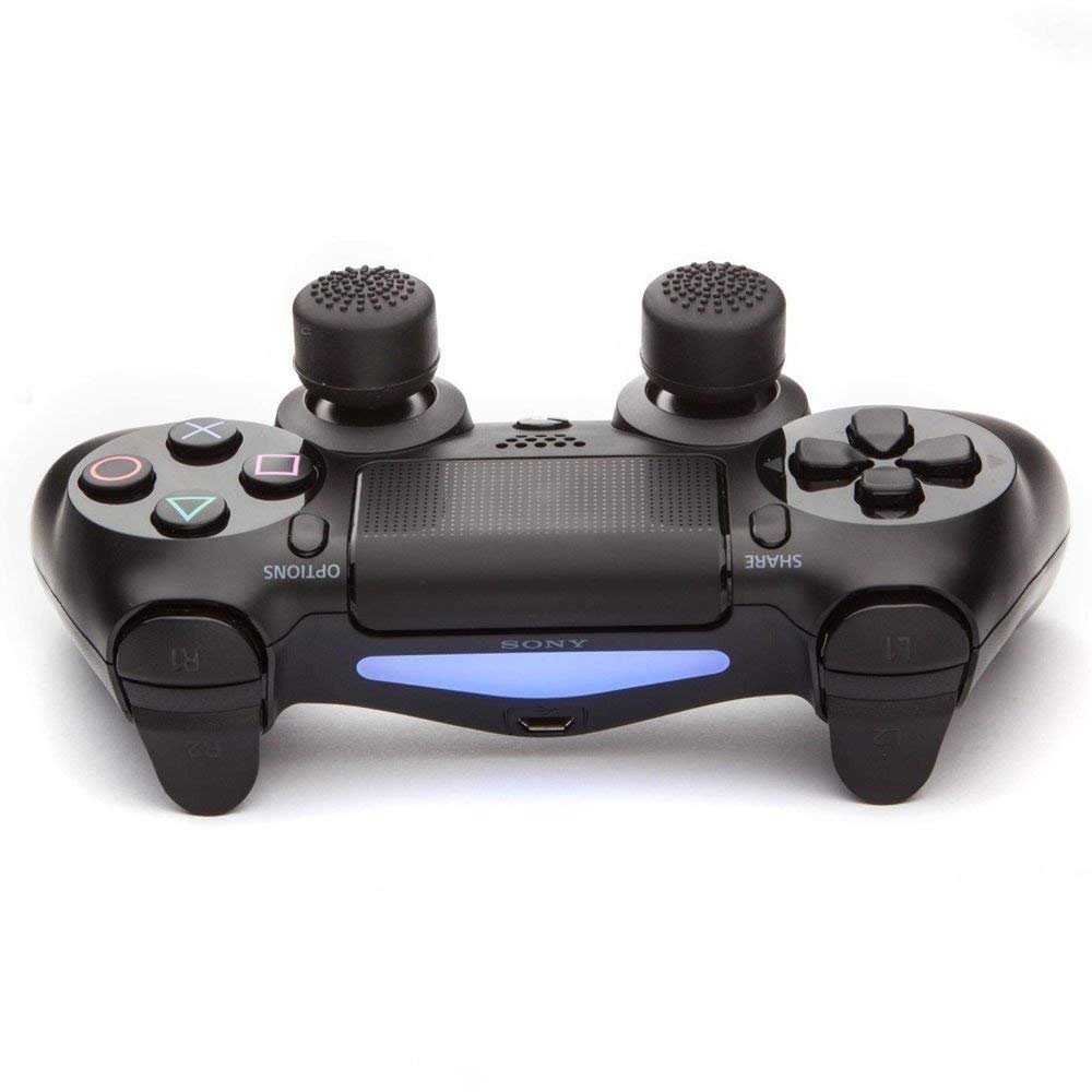 Pack of 8 pcs Analog Controller Gamepad Raised Antislip Thumb Stick Grips Thumbsticks Joystick Cap Cover for PS4, PS3, Xbox 360, Wii U, PS2 Controller (Black)