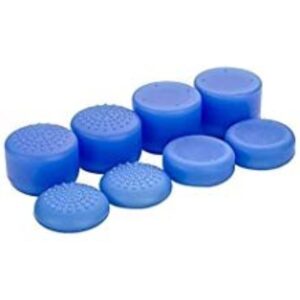 pack of 8 pcs analog controller gamepad raised antislip thumb stick grips thumbsticks joystick cap cover for ps5, ps4, ps3, switch pro, xbox one, xbox 360, wii u, ps2 controller (blue)