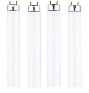 dysmio lighting f15t8-cw 15-watt 18-inch 4100k 825 lumen medium bi-pin base t8 fluorescent straight tube bulb with cool white light- 4 pack