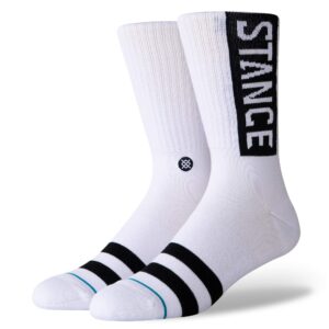 Stance OG Crew Socks (Large, White)