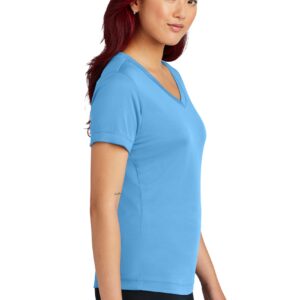 Clothe Co. Workout Tops for Women, Workout Shirt Women, V-Neck Gym Tops for Women (Available in Plus Sizes), Carolina Blue, S