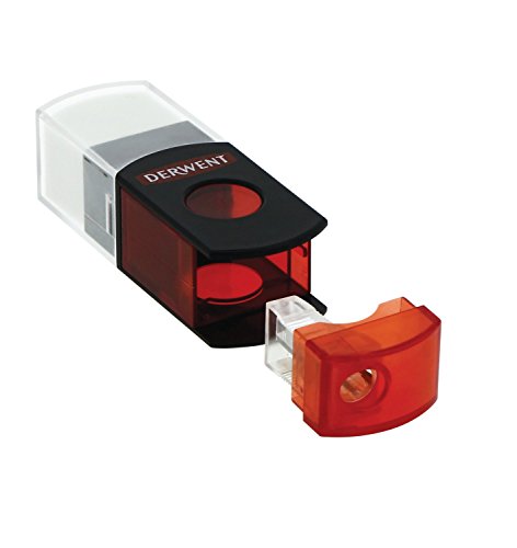 Derwent Pencil Sharpener with Eraser, Dual 2 in 1 (2302376)