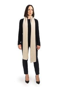 dalle piane cashmere - broad scarf 100% cashmere - made in italy - woman/man, color: beige, one size