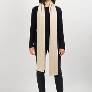 Dalle Piane Cashmere - Broad Scarf 100% cashmere - Made in Italy - Woman/Man, Color: Beige, One size