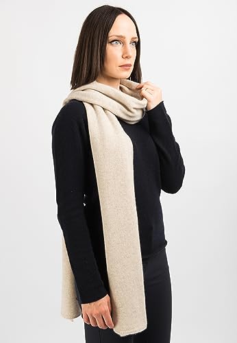 Dalle Piane Cashmere - Broad Scarf 100% cashmere - Made in Italy - Woman/Man, Color: Beige, One size