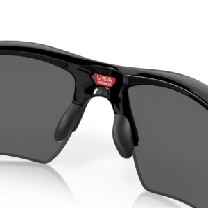 Oakley Men's Oo9188 Flak 2.0 XL Rectangular Sunglasses, Polished Black/Prizm Black Polarized, 59 mm