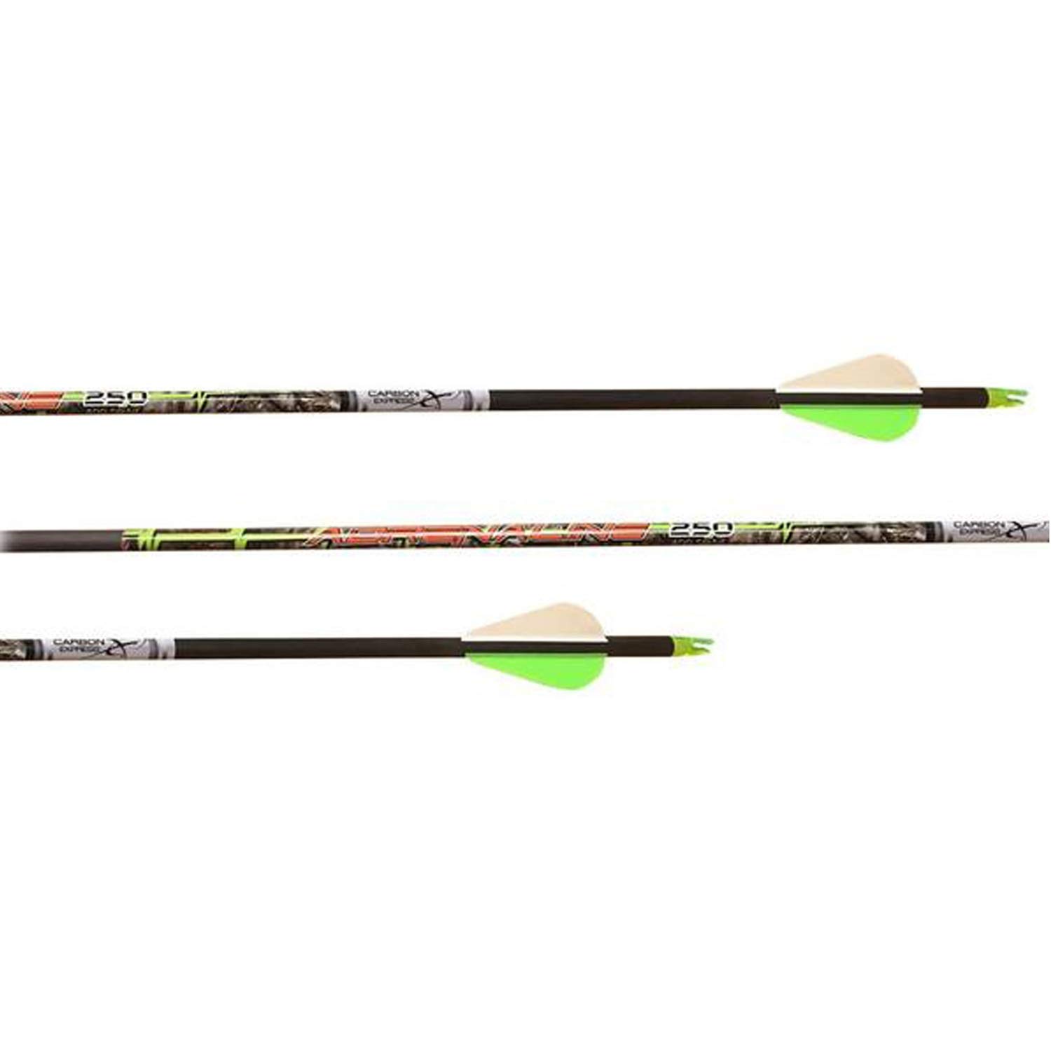 Carbon Express 50888 Adrenaline 350 6-Pk Arrows,Black