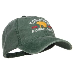 Yosemite National Park Embroidered Washed Cap - Dk Green OSFM