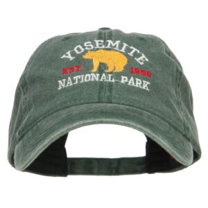 yosemite national park embroidered washed cap - dk green osfm