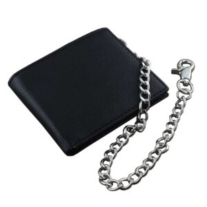 Threecattles Mens Boys Simple Leather Chain Wallet Biker EMO Gift