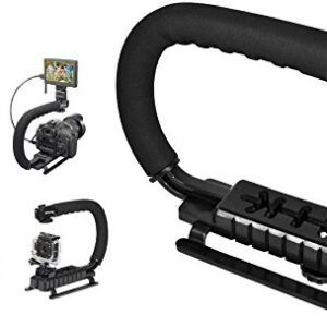 Ultimaxx Stabilizing Handheld Stabilizer Handle Grip with Accessory Mount for Camera, Camcorder, DSLR, DV Video; Compatible for Canon, Nikon, Sony, Panasonic, Pentax, and Olympus Camcorders