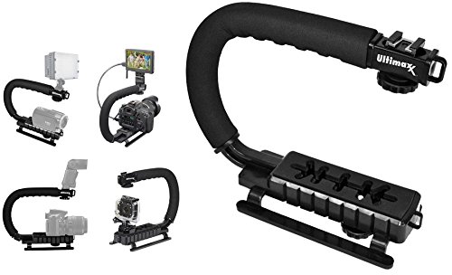 Ultimaxx Stabilizing Handheld Stabilizer Handle Grip with Accessory Mount for Camera, Camcorder, DSLR, DV Video; Compatible for Canon, Nikon, Sony, Panasonic, Pentax, and Olympus Camcorders