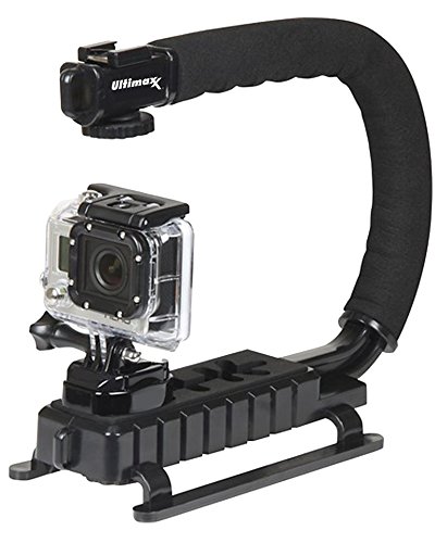 Ultimaxx Stabilizing Handheld Stabilizer Handle Grip with Accessory Mount for Camera, Camcorder, DSLR, DV Video; Compatible for Canon, Nikon, Sony, Panasonic, Pentax, and Olympus Camcorders