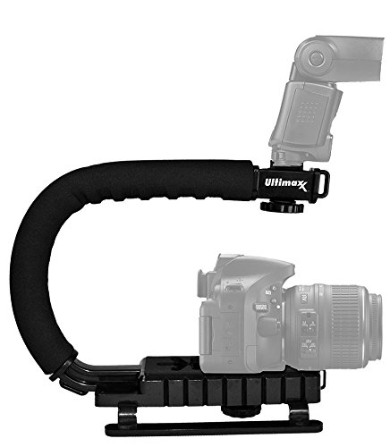 Ultimaxx Stabilizing Handheld Stabilizer Handle Grip with Accessory Mount for Camera, Camcorder, DSLR, DV Video; Compatible for Canon, Nikon, Sony, Panasonic, Pentax, and Olympus Camcorders