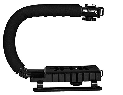 Ultimaxx Stabilizing Handheld Stabilizer Handle Grip with Accessory Mount for Camera, Camcorder, DSLR, DV Video; Compatible for Canon, Nikon, Sony, Panasonic, Pentax, and Olympus Camcorders