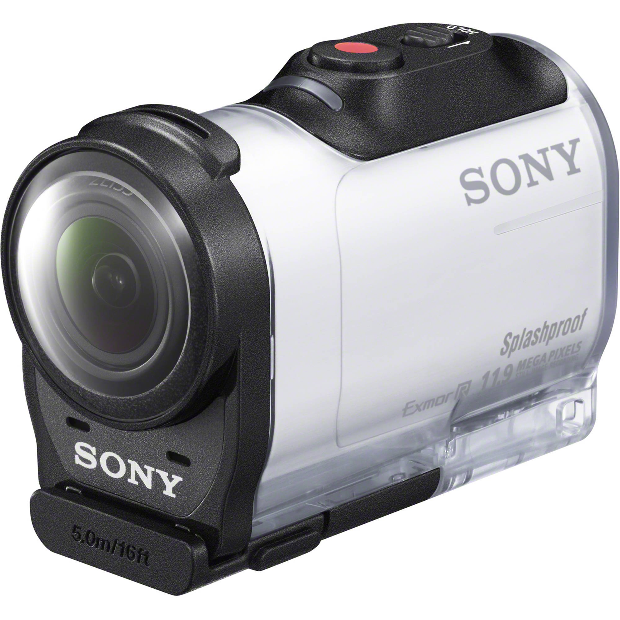 Sony HDR-AZ1VR Waterproof Action Cam Mini with RM-LVR2V Live View Remote Watch and Tripod Adapter (Wi-Fi, GPS Tagging, 11.9MP Photos, 1080P Video)