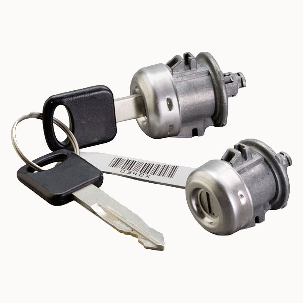 Ri-Key Security - Pair of Door Lock Cylinders Lock Set with 2 Keys for Ford F350 1999-2015