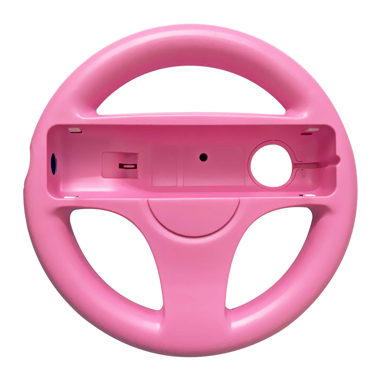 Jadebones 3 Pack Racing Steering Wheel for Wii and Wii U Remote Controller(Black+White+Pink)