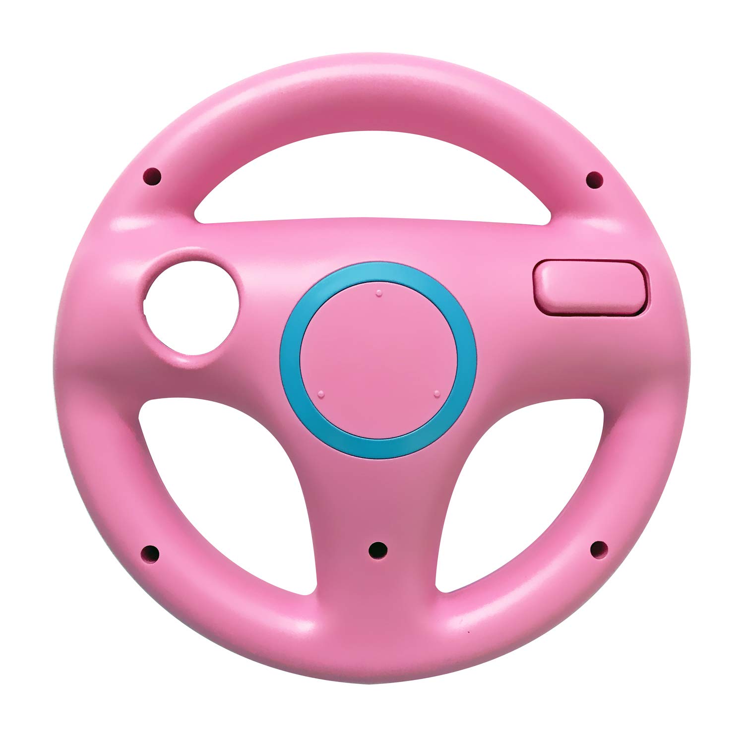 Jadebones 3 Pack Racing Steering Wheel for Wii and Wii U Remote Controller(Black+White+Pink)