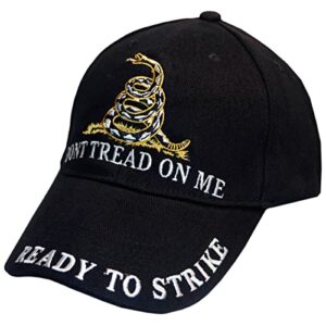 eagleemblems don't tread on me cap, black, adjustable