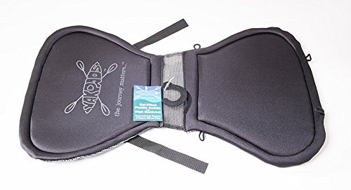 Yakpads High Back Cushioned Seat Pad, Gel Seat Pad for Kayaks, Portable Seat Cushion for Outdoor Watersports and Recreation - Cascade Creek (High Back)