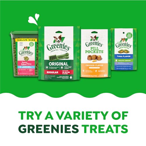 GREENIES Original Large Natural Dog Dental Care Chews Oral Health Dog Treats, 12 oz. Pack (48 Treats)