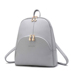 Nevenka Backpack Purse for Women Casual Shoulder Bag PU Leather Zipper Closure Adjustable Strap